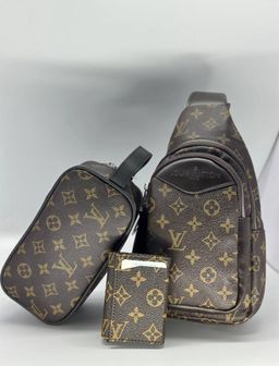 סט 3 פריטים – תיק כתף, פאוץ׳ וארנק