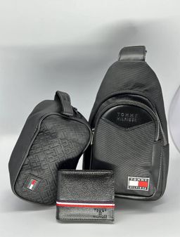 סט 3 פריטים – תיק כתף, פאוץ׳ וארנק
