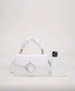 Fashionable Solid Color Crease Hand Bag, Cloud Bag, Crinkle Bag, Crocodile Print, Large Capacity, Stylish Women Handbag, Suitable For Shopping, Wallet, Shopping, Young Women, College Students, Newbies, White-Collar Workers. Ideal For Office, University, Work, Business, Commuting, Outdoor Activities, Travel And Outing