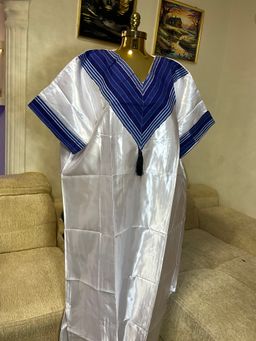 White - Mikado Aso Oke Bubu Kaftan
