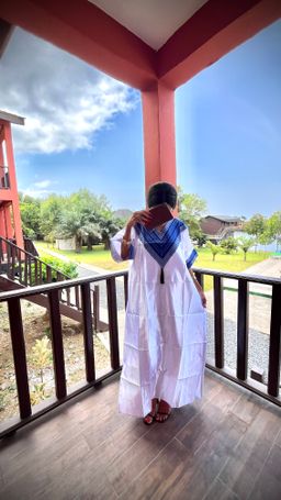 White - Mikado Aso Oke Bubu Kaftan