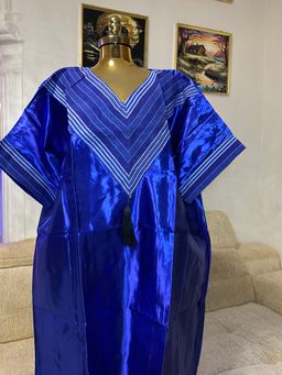 Blue - Mikado Aso Oke Bubu Kaftan