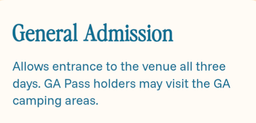 Coachella music festival General Admission tickets 