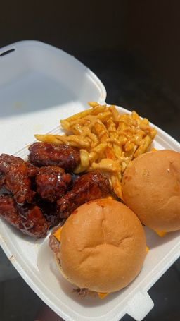Regular platter+Ten dunked wings 