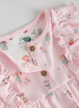 Pink Mouse and Floral Print Baby 100% Cotton Rompers | Next