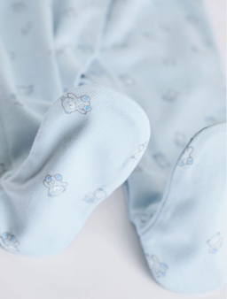 Blue & White Stripe Footed Sleepsuit | Next