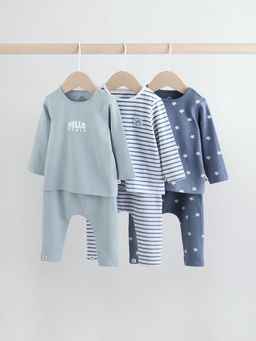 Blue Hello World Tops and Leggings 2 Piece Baby Set | Next