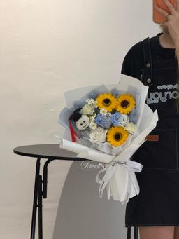 (GP033) Graduation Ping Pong Soap Flower Bouquet 