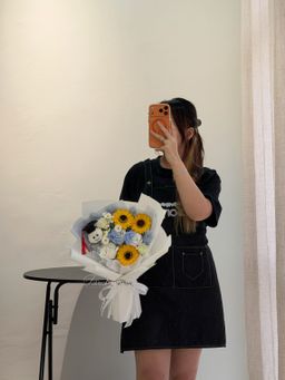 (GP033) Graduation Ping Pong Soap Flower Bouquet 