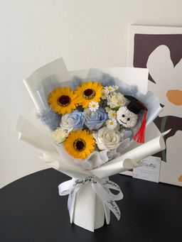 (GP033) Graduation Ping Pong Soap Flower Bouquet 