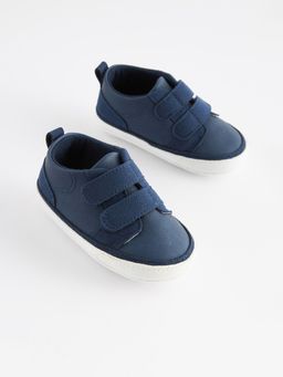 Navy Blue Touch Fastening Baby Trainers  | Next