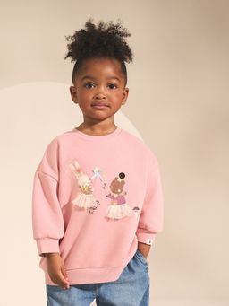 Pink Fairy Characters Crew Neck Sweatshirt | Next