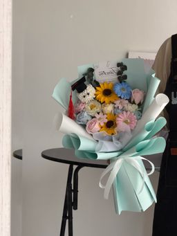 (GP038) Graduation Ping Pong Soap Flower Bouquet  