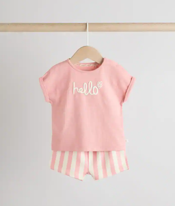 Baby Girls T-Shirt & Shorts Set | Next