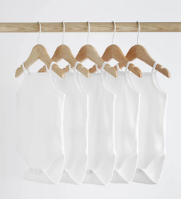 Baby Girl White Strappy Bodysuits 5 Pack | Next 