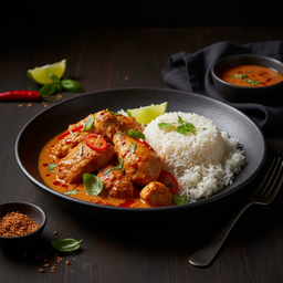 Poulet au coco Curry rouge / Riz