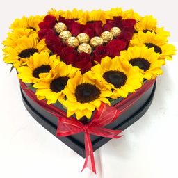 Caja Grande de Corazon de Girasoles