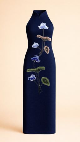 BLUE LOTUS Cheongsam 