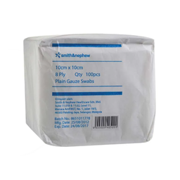 Smith & Nephew Plain Gauze Swabs 10cm x 10cm x 8ply 100s
