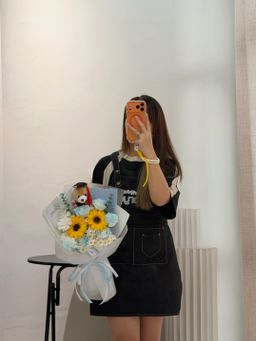 (GB040) Graduation Bear Soap Flower Bouquet 