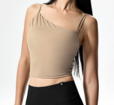 XXMX - Black Label Signature Power Rise Unbalanced Shirring Crop Top
