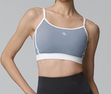 XXMX - Double-line color blocking bra top in Heritage Red