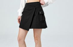 XXMX - Dual Grip Layered Wrap Skirt Black