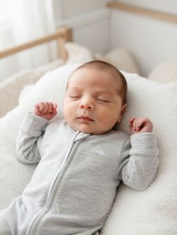 Grey Velour Two Way Zip Baby Sleepsuits | Next