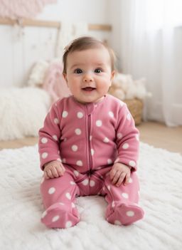 Dusty Rose / Mauve Pink Micro Fleece Two Way Zip Baby Sleepsuit | Next