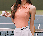 XXMX - Half-zip-up collar tank top