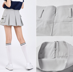 XXMX - High-waisted cargo pleated skirt