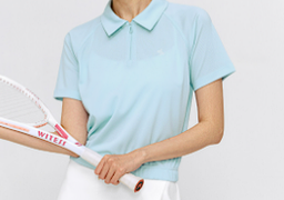 XXMX - Soft pique half-zip short sleeve