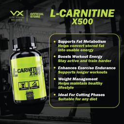 VITAXTRONG™ L-Carnitine X500 Elite | Fat Metabolism • Weight Management • Energy Support • Performance | Halal [VX]