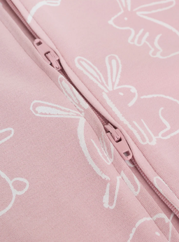 Pink Bunny Two Way Zip Baby Sleepsuits 3 Pack | Next