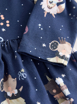 Navy Character Long Sleeve Dress | Next