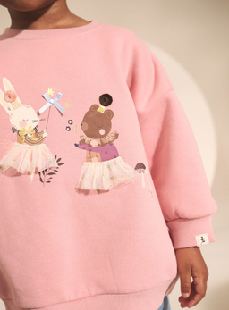 Pink Fairy Characters Crew Neck Sweatshirt | Next
