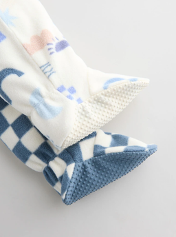 Blue Baby Micro Fleece Two Way Zip Sleepsuits 2 Pack | Next