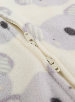 Grey Baby Micro Fleece Two Way Zip Sleepsuits 2 Pack | Next