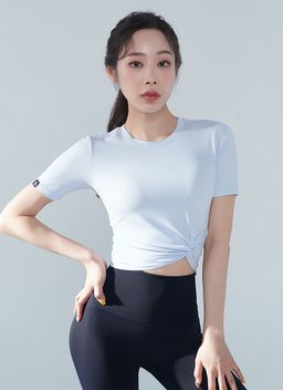 XXMX - [2PACK] Fresh Feather Twist Crop Short Sleeve