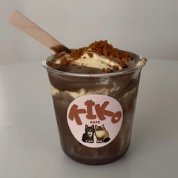 Ice Banana Pudding Hojicha Latte