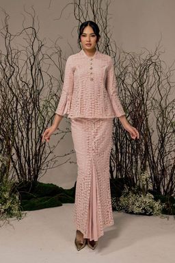 SD Raya 2026 ~ Elaina Modern Kurung - Dusty Rose