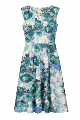 Green Floral Ladies Dress  