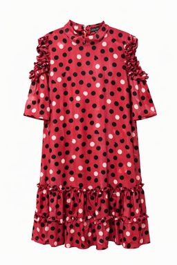Pink Dotted Ladies Dress  