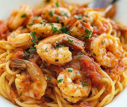 Spaghettis aux Crevettes 