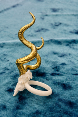 Miniature Animal Skull in Gold