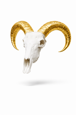 Miniature Animal Skull in Gold