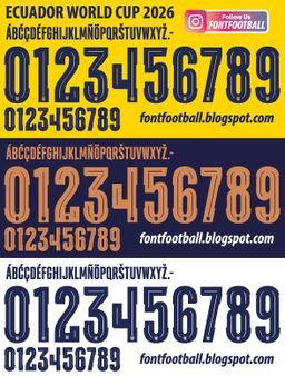 Font Vector Ecuador World Cup 2026 kit
