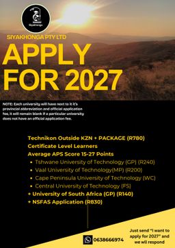 TECHNIKON OUTSIDE KZN + PACKAGE