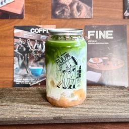 Iced Lychee Matcha Latte