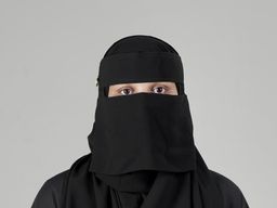 Mini Small Normal Niqab With Round Locket (6 inch /12 inch)